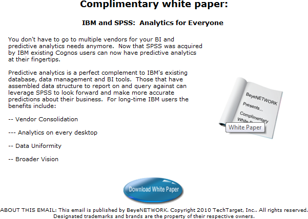 IBM SPSS email promotion disaster